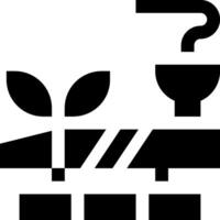 A black and white image of a train with a plant growing out of it vector