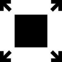 A square with four arrows pointing in different directions vector
