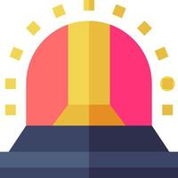 A flat icon of a clock with a sun vector