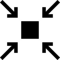A black and white image of four arrows pointing in different directions vector