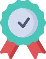 A certificate icon with a check mark vector