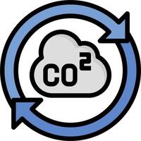 A cloud with a co2 symbol in the center vector