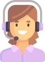 Call center agent avatar vector