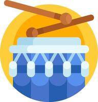 A drum with two sticks on it vector
