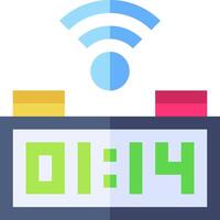 A clock with wifi and a number on it vector