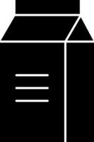 A black and white image of a box with a line on it vector