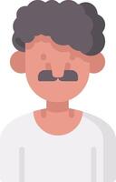 A man with a mustache and a mustache vector