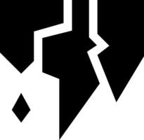 A broken heart with a broken arrow vector