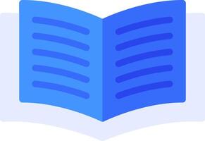 A blue open book icon on a white background vector