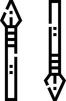 Two arrows with a cross on them vector