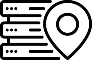 A map pin icon with a location marker vector