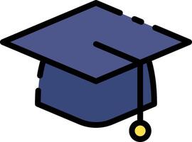A graduation cap icon on a white background vector