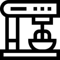 A black and white image of a mixer vector
