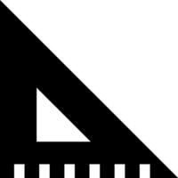A black and white triangle with a white background vector