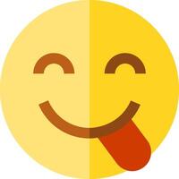 A smiling emoticion with a tongue sticking out vector