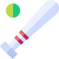 A baseball bat with a green and red ball vector