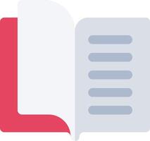 An open book with a red and white border vector