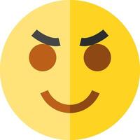 A smiley face with a black eye and a frown vector