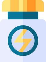 A bottle with a lightning bolt on it vector