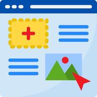 A website with a red arrow pointing to a photo vector