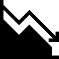 A black and white arrow pointing down on a white background vector