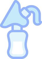 A blue bottle with a handle and a nozzle vector