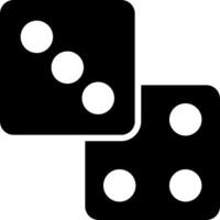 Two black dice on a white background vector