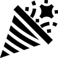 A black and white image of a cone with a star vector