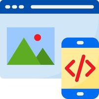 Mobile responsive website design vector