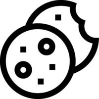 A black and white image of a cookie vector