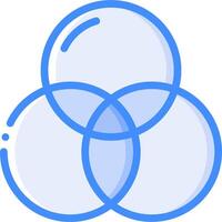 Three circles with one in the middle vector