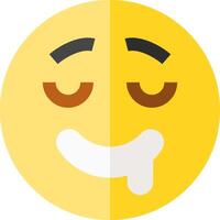 A smiling emoticion with eyes closed vector