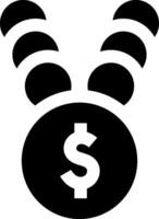 A dollar sign and a rabbit icon vector