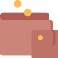 An icon of a wallet with coins vector