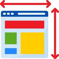 A web page with arrows pointing to the left and right vector