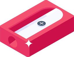A red box with a pencil in it vector