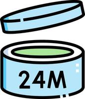 A container with the number 24m on it vector