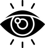 An eye icon with a circle around it vector