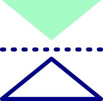 A triangle with a line through it vector
