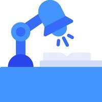 A robot is holding a book and a light is shining on it vector