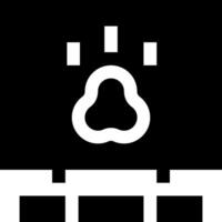 A black and white icon of a computer vector