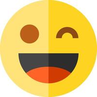 A smiling emoticion with a red nose vector