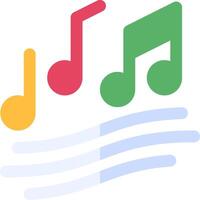 Music notes and music notes with a wave vector