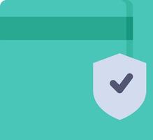 A green folder with a check mark on it vector