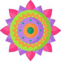 A colorful flower with a circular design vector