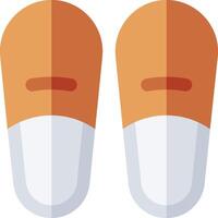 Two pills with one on top and one on the bottom vector