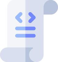A scroll with a blue and purple icon vector