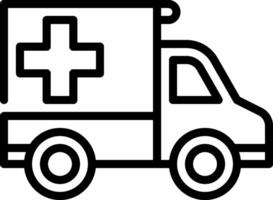 An ambulance truck with a cross on it vector
