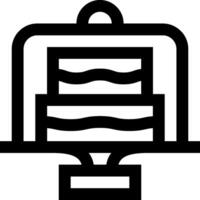 A black and white image of a cake on a plate vector