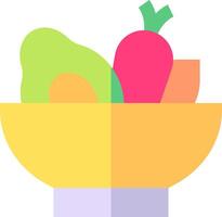 A colorful bowl with fruit and vegetables vector